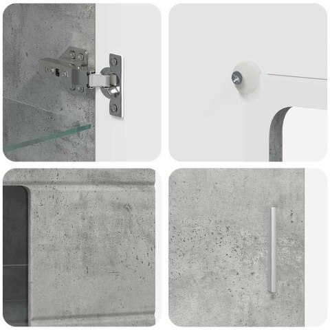 Zestaw szafek RTV Betonowy szary Materiał drewnopochodny