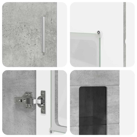 Zestaw szafek RTV Betonowy szary Materiał drewnopochodny