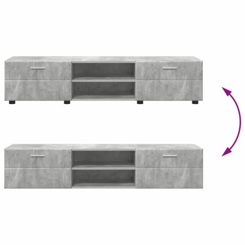 Zestaw szafek RTV Betonowy szary Materiał drewnopochodny