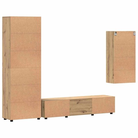 Zestaw szafek RTV Dąb rzemieślniczy Materiał drewnopochodny