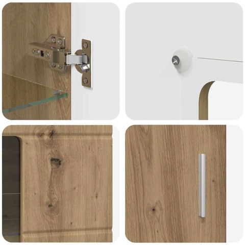 Zestaw szafek RTV Dąb rzemieślniczy Materiał drewnopochodny