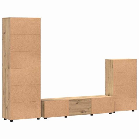 Zestaw szafek RTV Dąb rzemieślniczy Materiał drewnopochodny