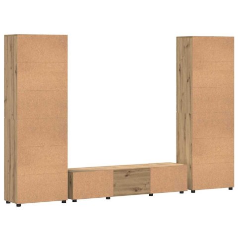 Zestaw szafek RTV Dąb rzemieślniczy Materiał drewnopochodny