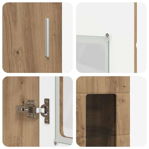 Zestaw szafek RTV Dąb rzemieślniczy Materiał drewnopochodny