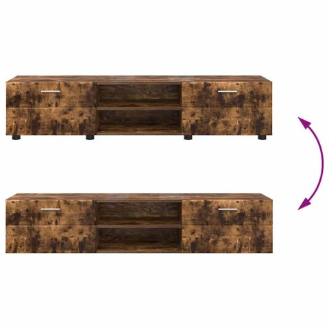 Zestaw szafek RTV z półką Dąb wędzony Materiał drewnopochodny