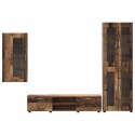 Zestaw szafek RTV z półką Stare drewno Materiał drewnopochodny