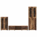 Zestaw szafek RTV z półką Stare drewno Materiał drewnopochodny