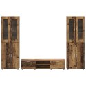 Zestaw szafek RTV z półką Stare drewno Materiał drewnopochodny
