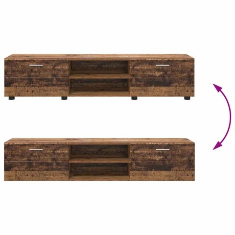 Zestaw szafek RTV z półką Stare drewno Materiał drewnopochodny