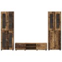 Zestaw szafek RTV z półką Stare drewno Materiał drewnopochodny