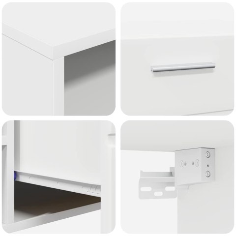 Zestaw szafek RTV z szufladą Biały Materiał drewnopochodny