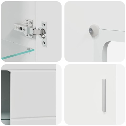 Zestaw szafek RTV z szufladą Biały Materiał drewnopochodny