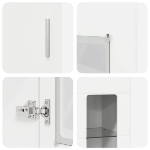 Zestaw szafek RTV z szufladą Biały Materiał drewnopochodny