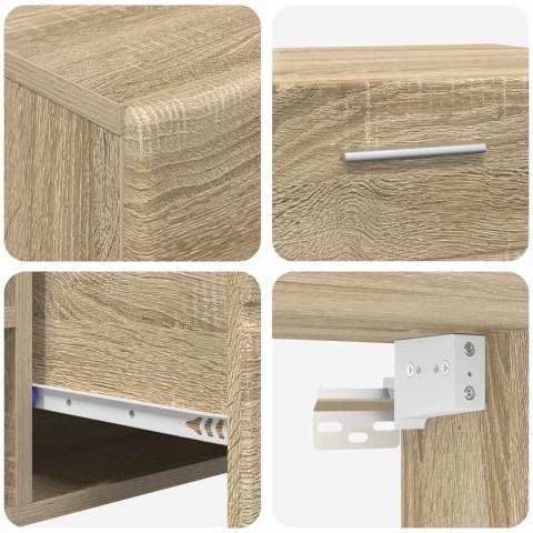 Zestaw szafek RTV z szufladą Dąb Sonoma Materiał drewnopochodny
