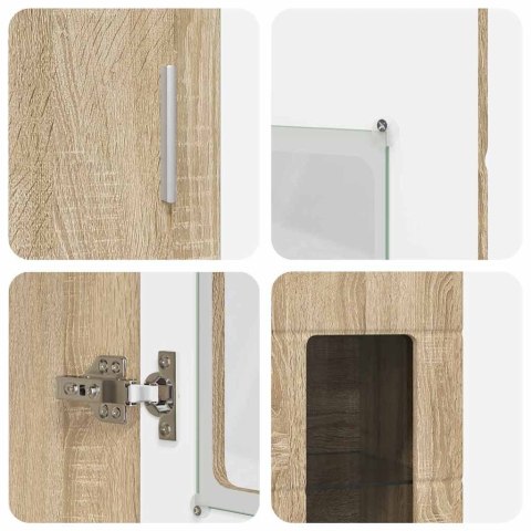 Zestaw szafek RTV z szufladą Dąb Sonoma Materiał drewnopochodny