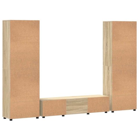 Zestaw szafek RTV z szufladą Dąb Sonoma Materiał drewnopochodny