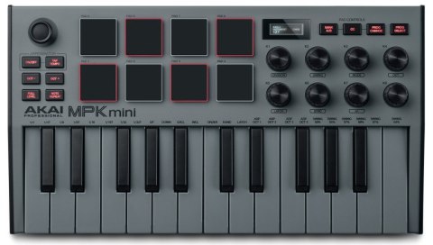 AKAI MPK MINI 3 GREY - Mini klawiatura sterująca (WYPRZEDAŻ)