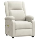 Elektryczny fotel masujący, kremowy, aksamitem