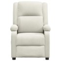 Elektryczny fotel masujący, kremowy, aksamitem
