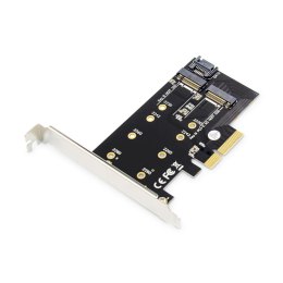 Karta rozszerzeń (Kontroler) DIGITUS M.2 NGFF/NVMe SSD PCIe 3.0 SATA 80, 60, 42, 30 mm