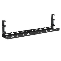 Organizer podbiurkowy na kable Maclean MC-103 W, max. obciążenie 5kg, max. 728mm, czarny