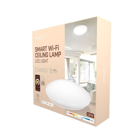 Lampa Sufitowa muvit iO iO Biały Metal Wi-Fi (2700 K) (6500 K)