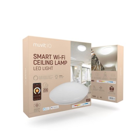 Lampa Sufitowa muvit iO iO Biały Metal Wi-Fi (2700 K) (6500 K)