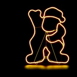 Święty Mikołaj Żółty Metal Plastikowy 39 x 14 x 51 cm