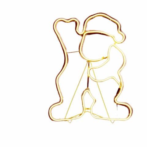 Święty Mikołaj Żółty Metal Plastikowy 39 x 14 x 51 cm