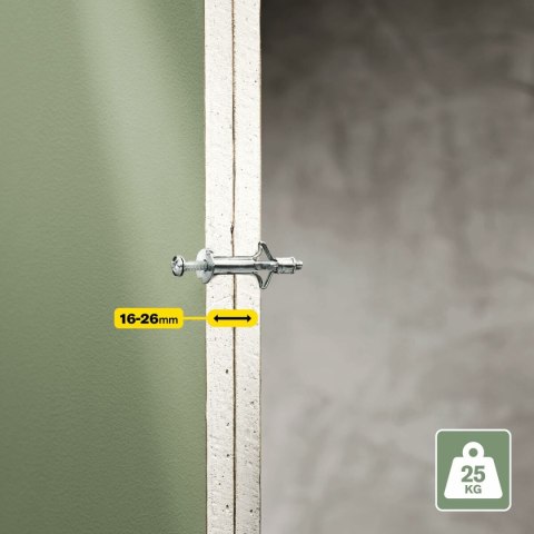 Wtyki i wkręty Rapid Ø 8 x 46 mm M4 x 55 mm Metal Ekspansja 10 Sztuk