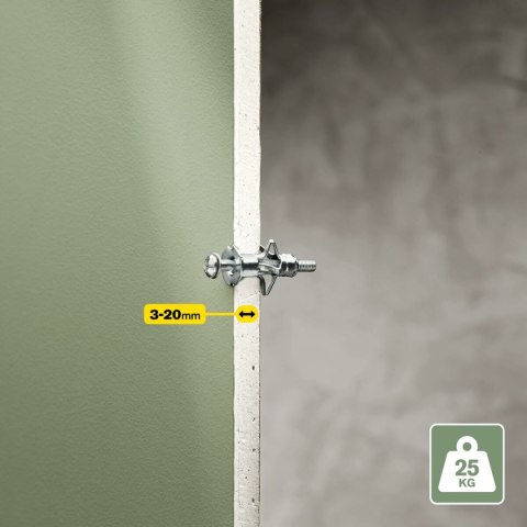 Wtyki i wkręty Rapid Ø 8 x 46 mm M4 x 58 mm Metal Ekspansja 10 Sztuk