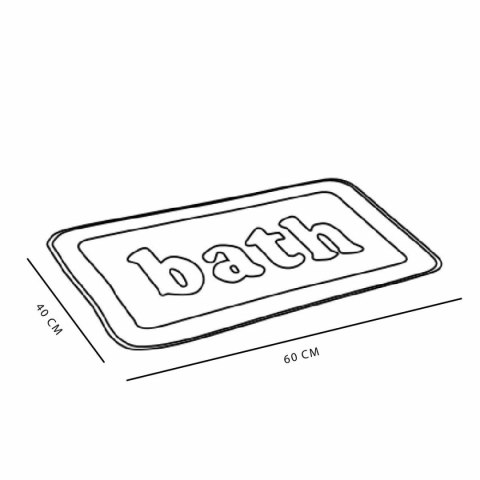Antypoślizgowa mata do wanny TODAY Bath PVC 40 x 60 cm Biały