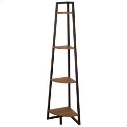 Regał Max Home Czarny Żelazo Drewno MDF 4 Półki 30 x 135 x 30 cm