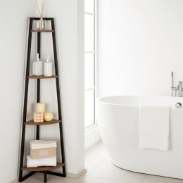 Regał Max Home Czarny Żelazo Drewno MDF 4 Półki 30 x 135 x 30 cm