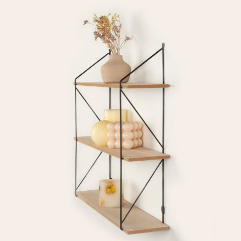 Regał Max Home Żelazo Drewno MDF 50 X 49 X 12 CM (4 Sztuk)