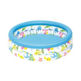 Bestway Basen dmuchany dla dzieci 3 pierścienie koralowe 102x25 cm +2 lata ogród 51008
