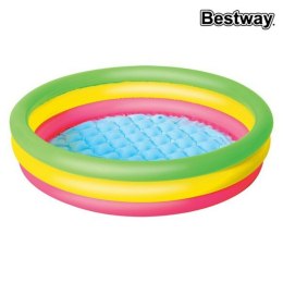 Bestway Basen dmuchany dla dzieci 3 pierścienie, poduszka podłogowa 102x25 cm +2 lata Ogrod 51104