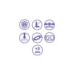 Bestway Dziecięca Maska z Silikonowym Paskiem Księżniczki +3 Lata Basen i Plaża 09116