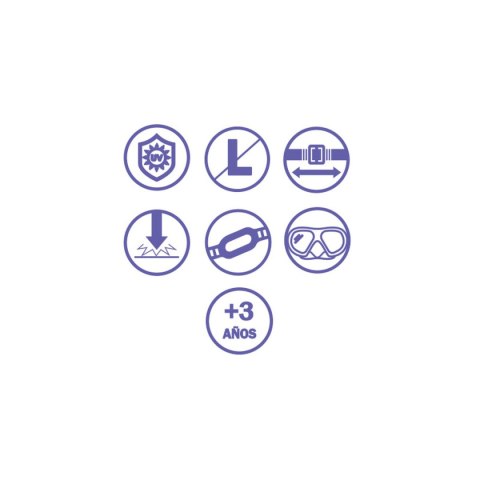 Bestway Dziecięca Maska z Silikonowym Paskiem Księżniczki +3 Lata Basen i Plaża 09116