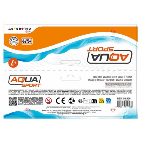 Okulary do Nurkowania AquaSport (12 Sztuk)