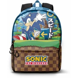 Plecak szkolny Sonic Greenhill Wielokolorowy 31 x 18 x 44 cm