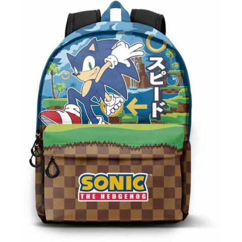 Plecak szkolny Sonic Greenhill Wielokolorowy 31 x 18 x 44 cm