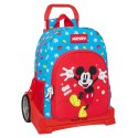 Torba szkolna z kółkami Mickey Mouse Clubhouse Fantastic Niebieski Czerwony 33 x 42 x 14 cm
