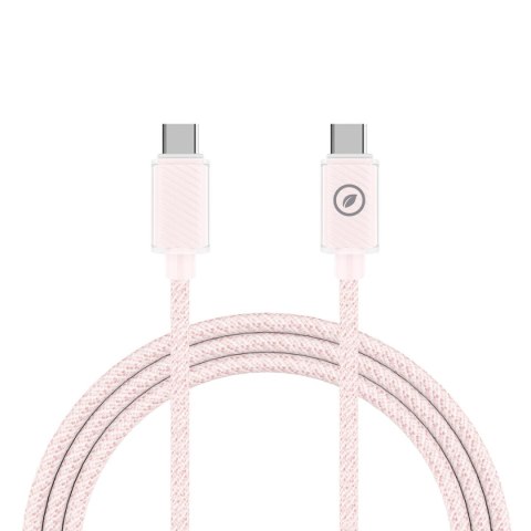 Ładowarka ścienna + kabel-USB-C Muvit for Change Glass GaN Różowy