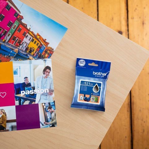 Oryginalny Wkład Atramentowy Brother LC521BK Czarny