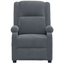 Elektryczny fotel masujący, ciemnoszary, aksamitne