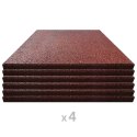 Gumowe płyty, 24 szt., 50 x 50 x 3 cm, czerwone