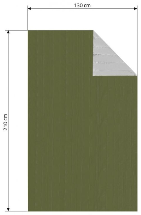 Folia izotermiczna zielona SOS - 210 x 130 cm