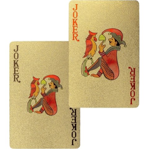Karty pokerowe plastikowe - złote