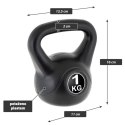MAXXIVA Kettlebell, czarny, 1 kg